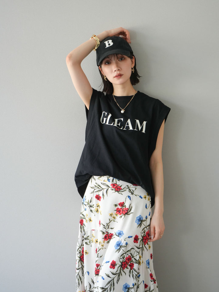 [預訂] 後標logo印花美國棉質T卹/黑色