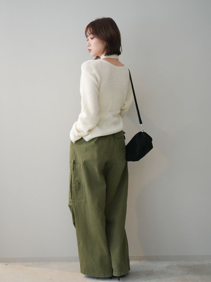 [予約]コットンタックループパンツ/khaki