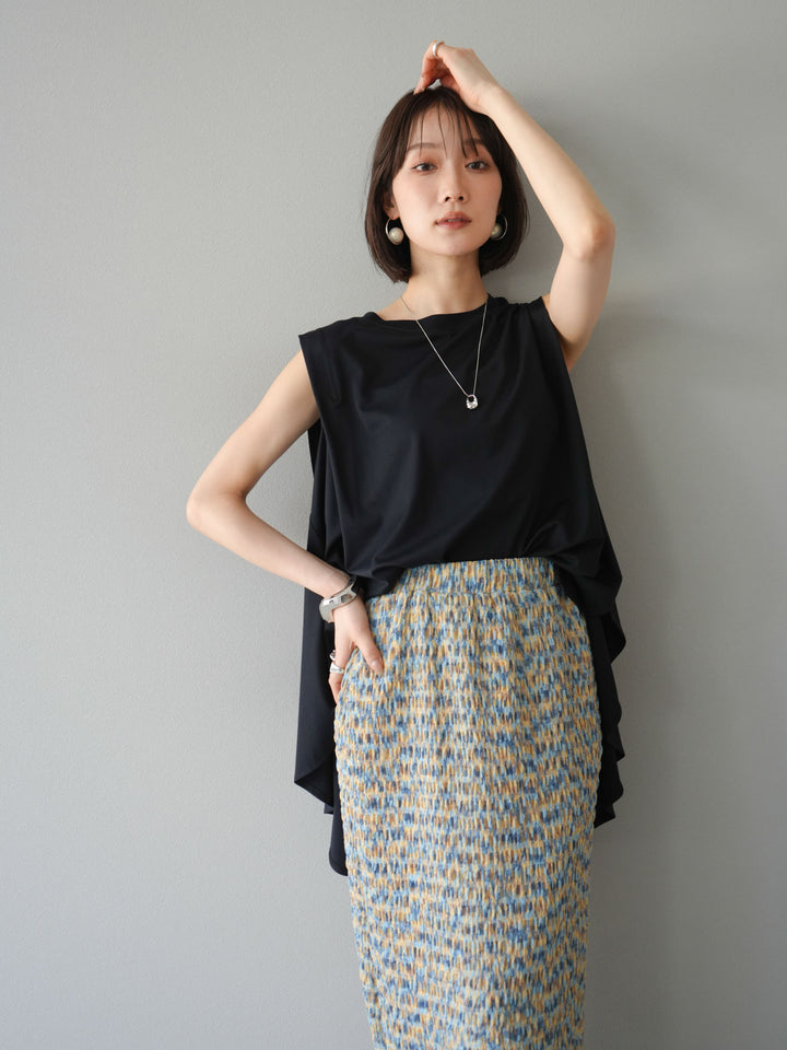 [預訂] Cool Touch Tuck Flare Cut Pullover/黑色