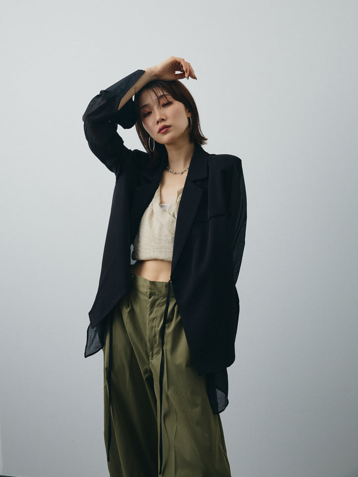 [SET]シアー切替テーラードジャケット+シアー切替テーラードジャケット(2set)