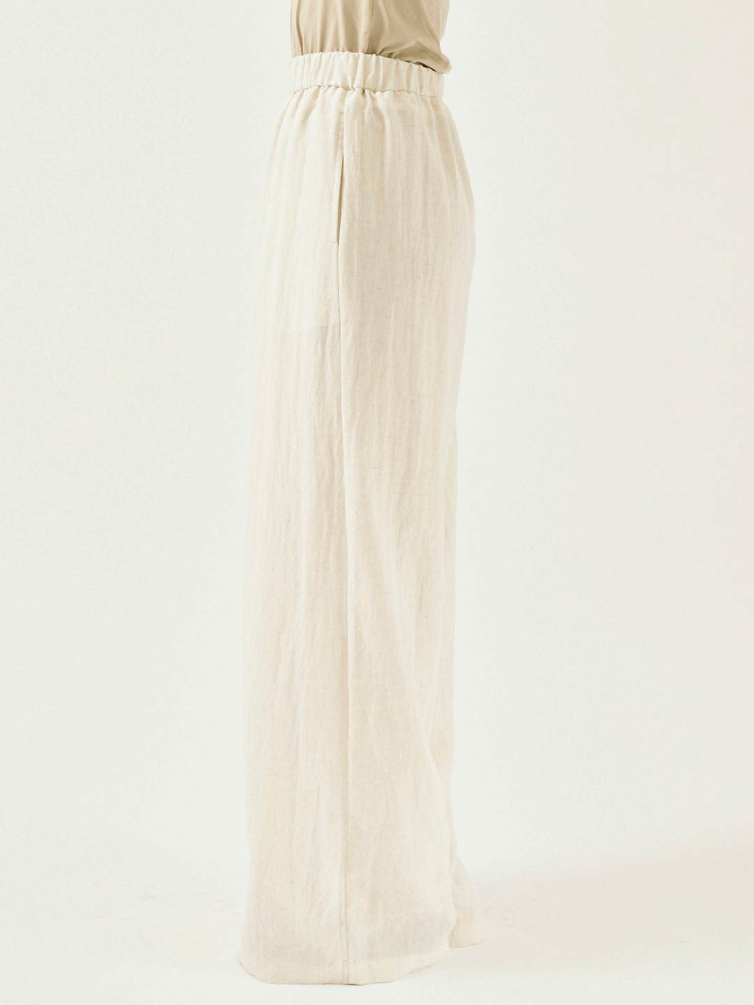 [SET]オーガンジーヘムブラウス＆ワイドパンツSET UP(2set)