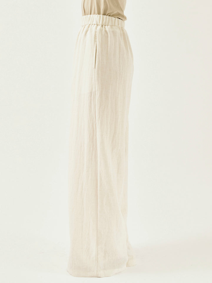 [SET]オーガンジーヘムブラウス＆ワイドパンツSET UP(2set)