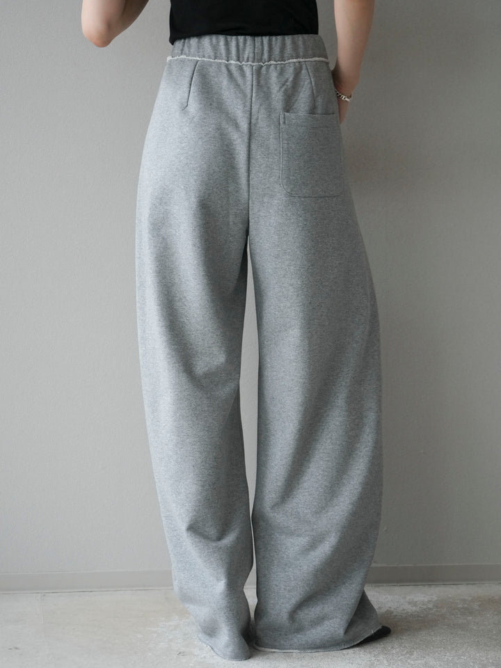 [予約]アウトシームカットオフスエットパンツ/lightgray