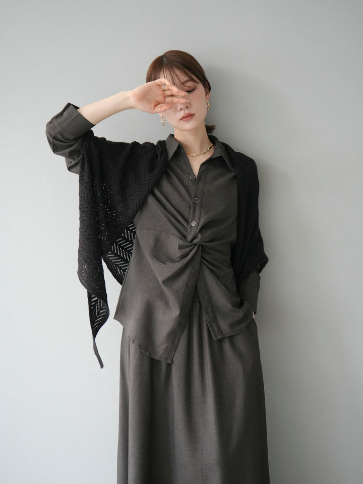 [SET]ツイストデザインシャツ＆スカートSET UP