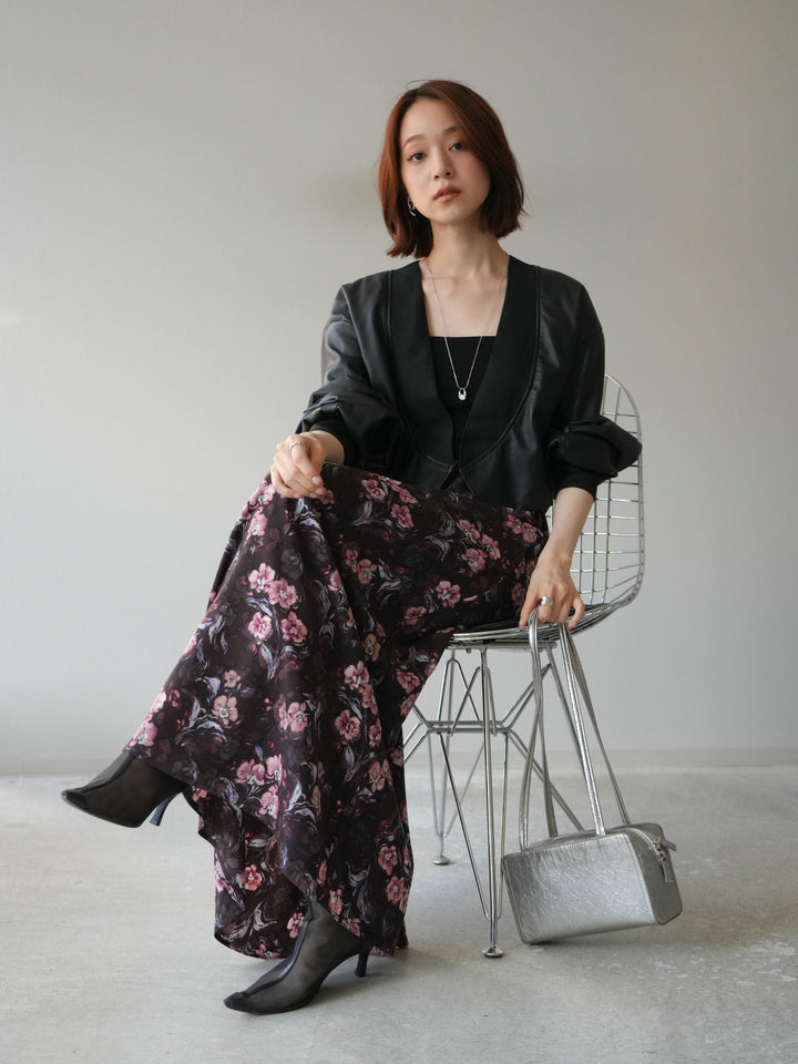 [予約]レザーバルーンボレロ/ブラック