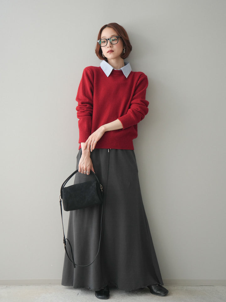 [予約]スウェットフレアロングスカート/sumikuro