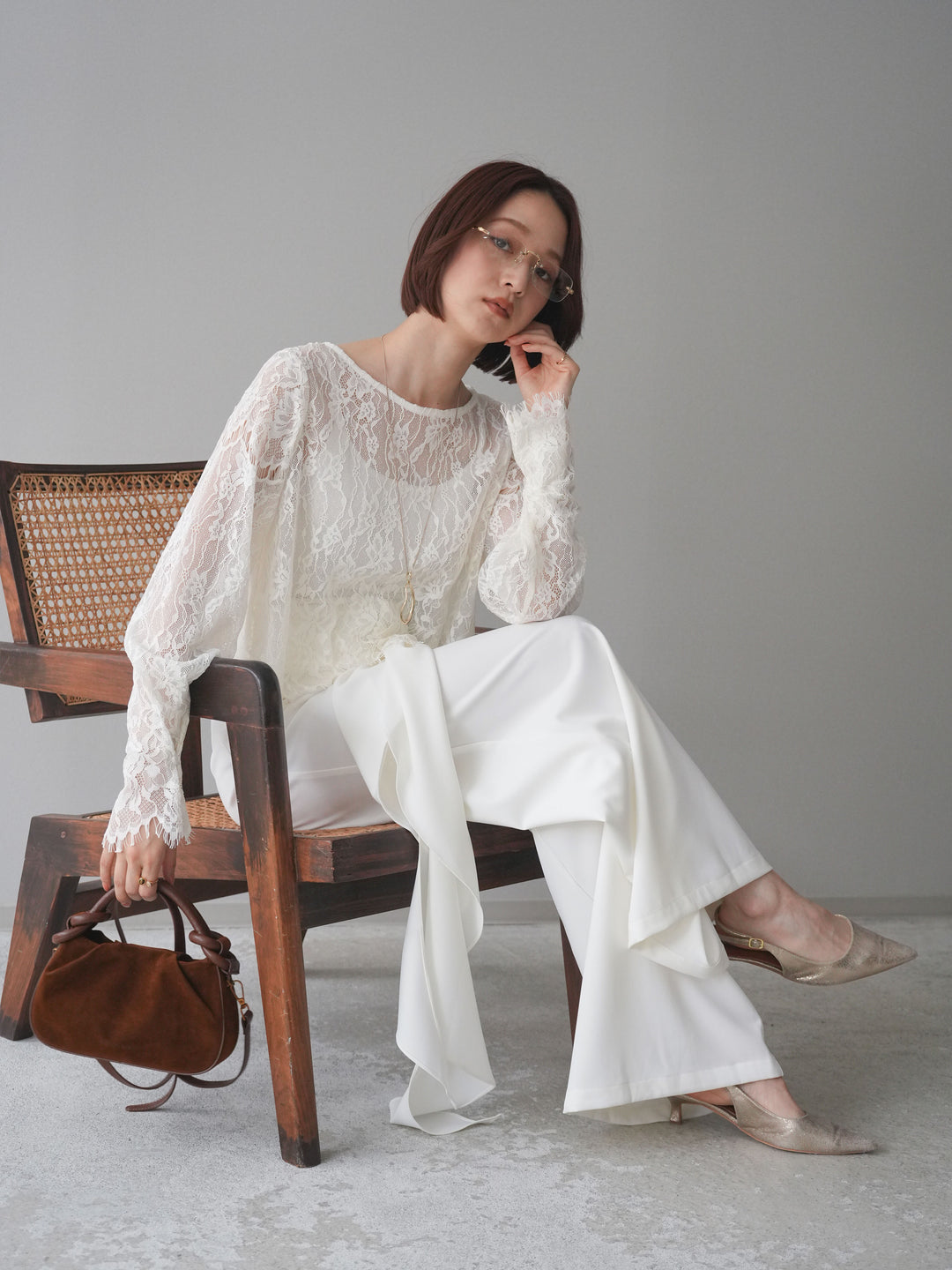 [SET]2WAYスリーブレーストップス+2WAYスリーブレーストップス(2set)