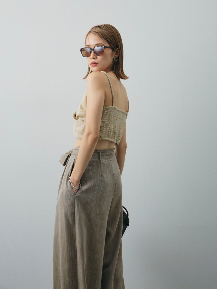 [SET]リネンライクカシュクールデザインビスチェ+リネンライクカシュクールデザインビスチェ(2set)