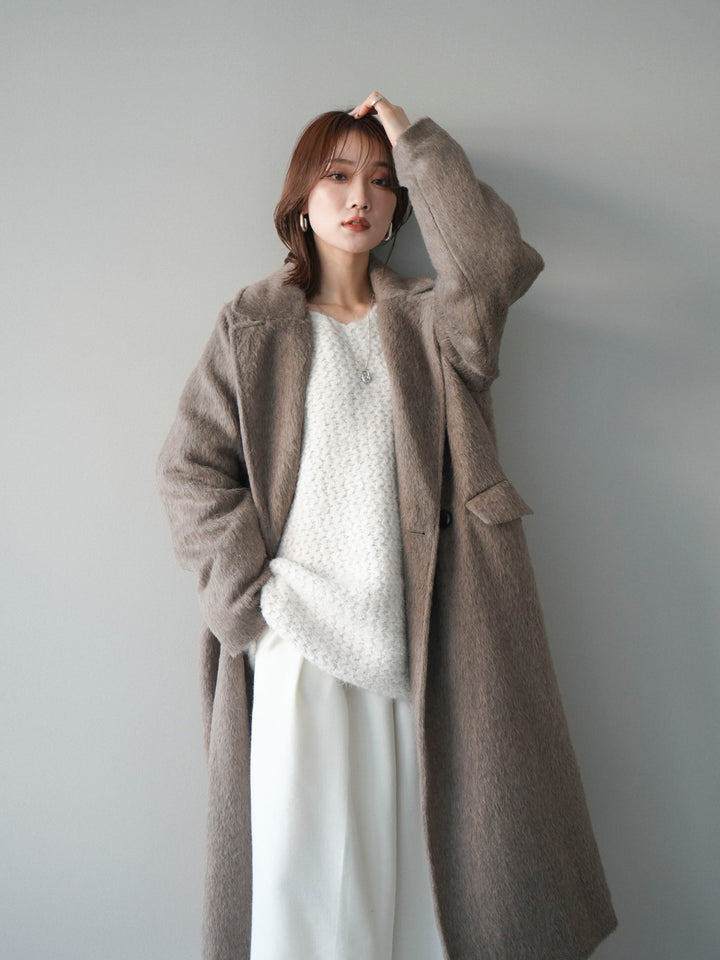 [予約]ソフトシャギーチェスターコート/beige