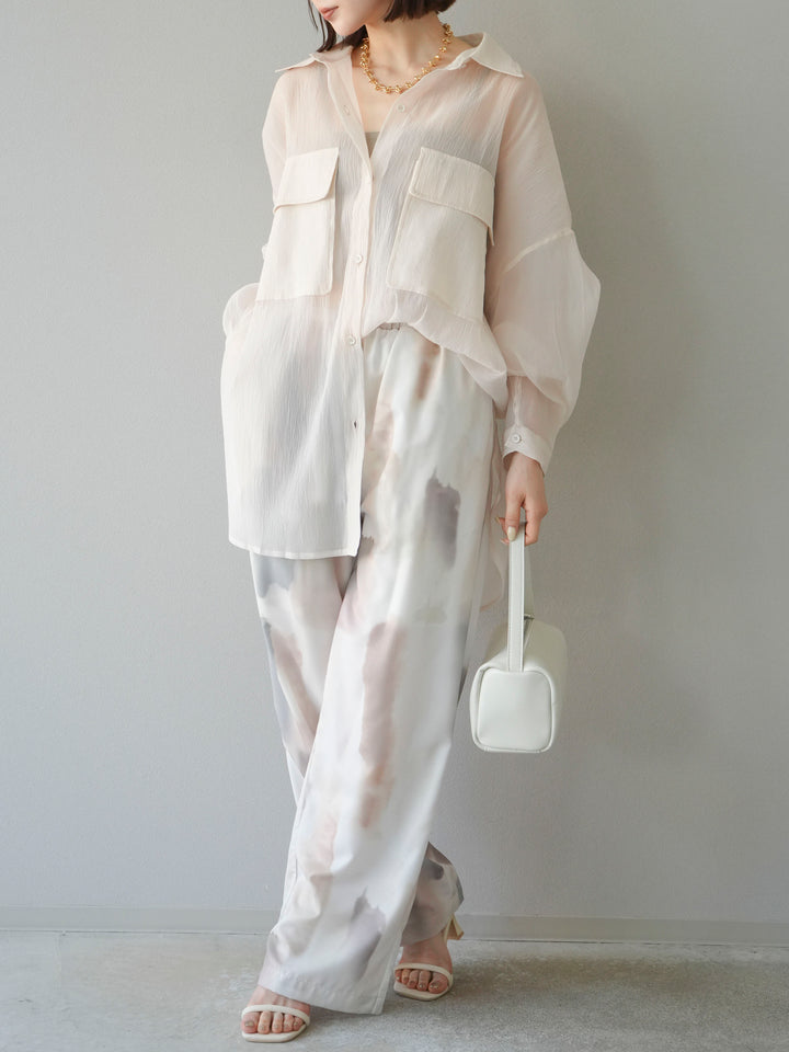 [予約]BIGポケットオーバーシアーシャツ/ホワイト