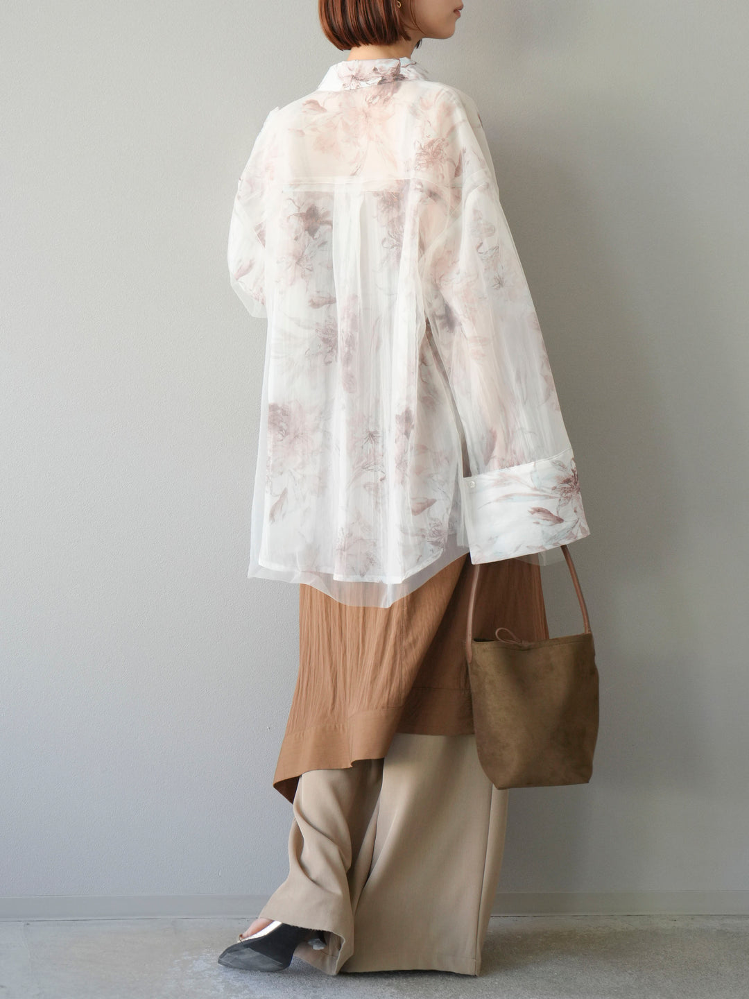 [予約]アシンメトリーレイヤードスカート/ベージュ