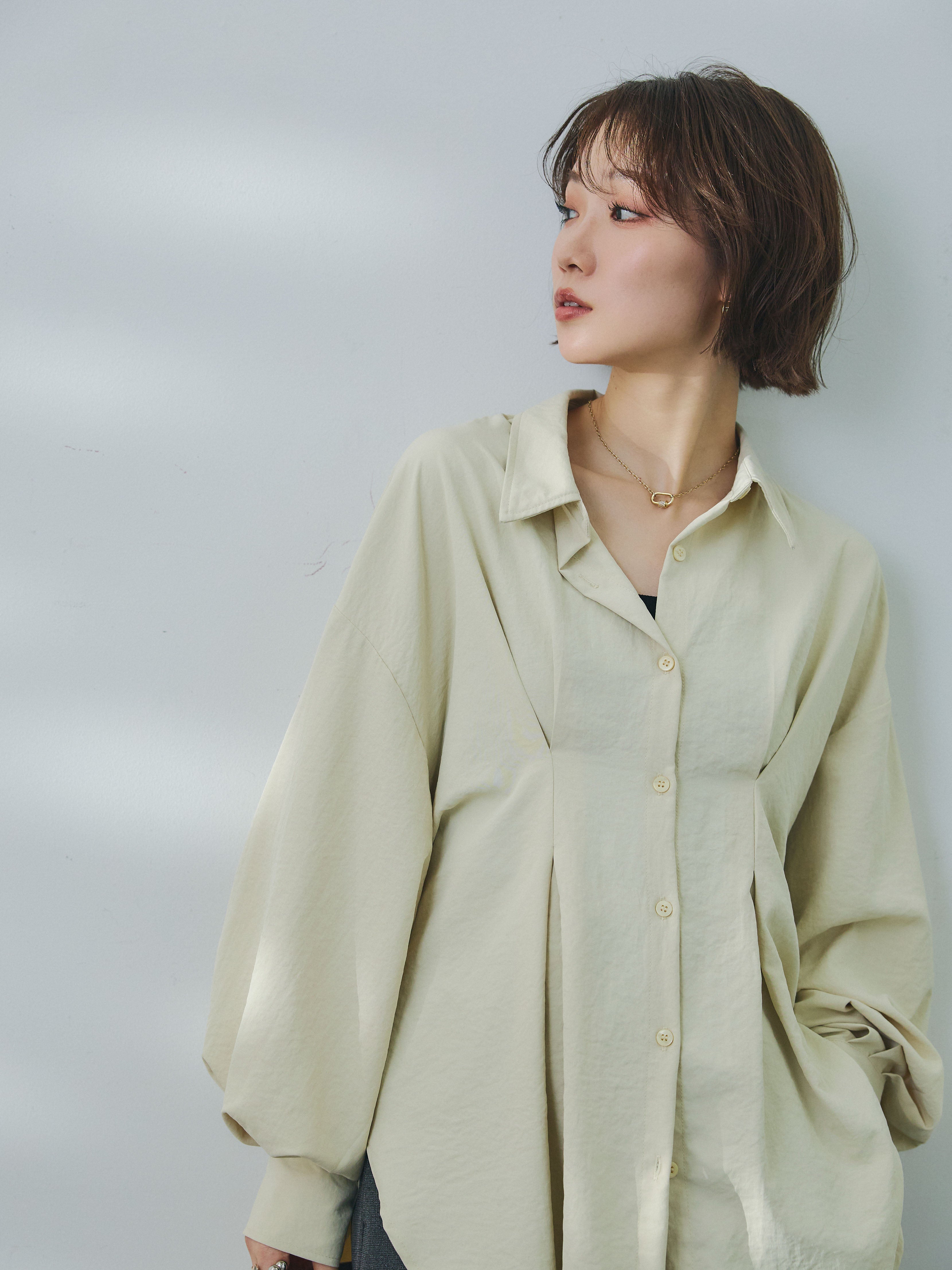 Allure】[SET]合繊ウエストタックシャツ+合繊ウエストタックシャツ