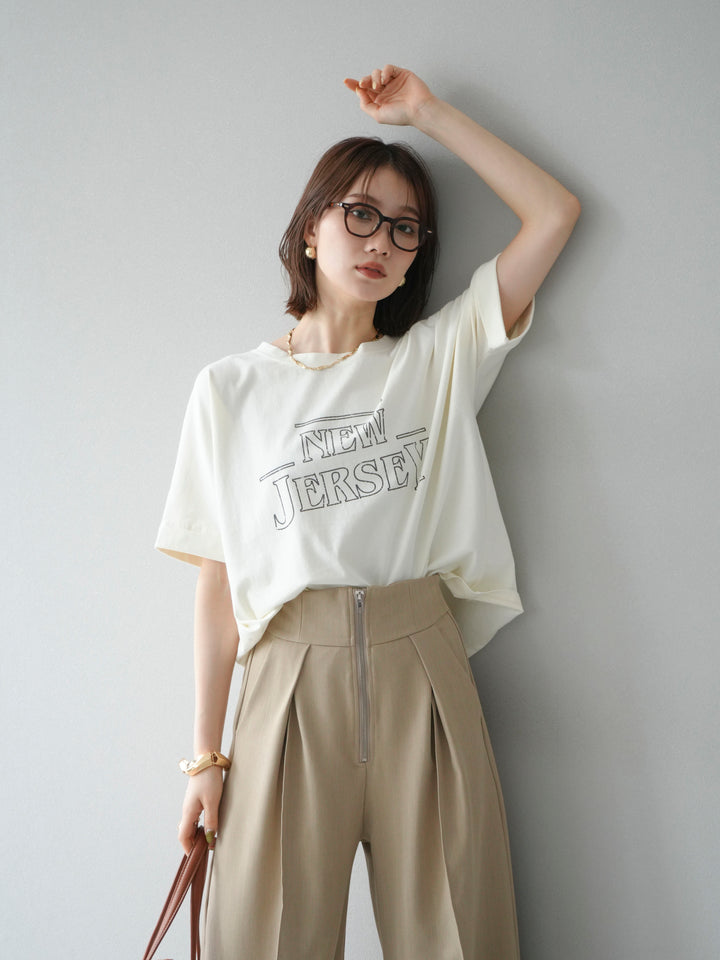 [予約]ビンテージロゴプリントTシャツ/アイボリー