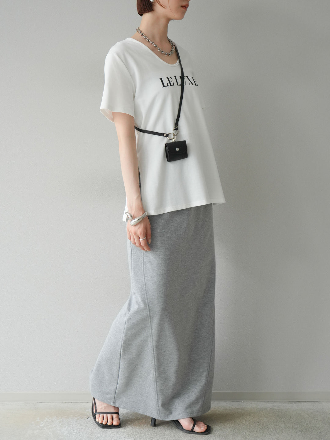 [SET] 毛衣長裙+毛衣長裙（2件套）