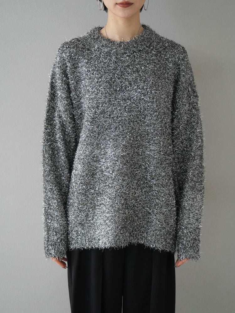 [Pre-order] Glitter knit pullover/black