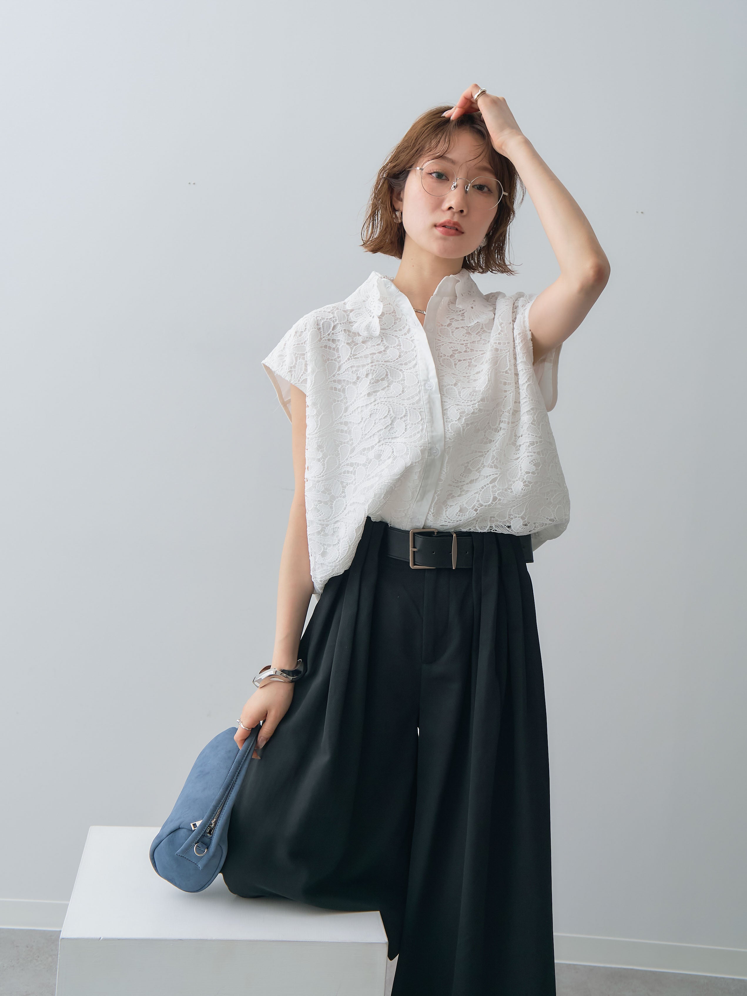lumier ブラウス+キャミソール+ワイドパンツ(3SET) All Items – Lumier