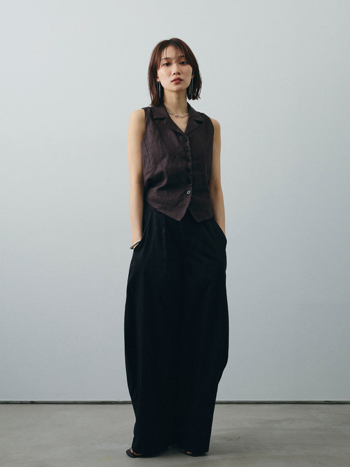 [予約]コクーンワイドチノパンツ/ブラック