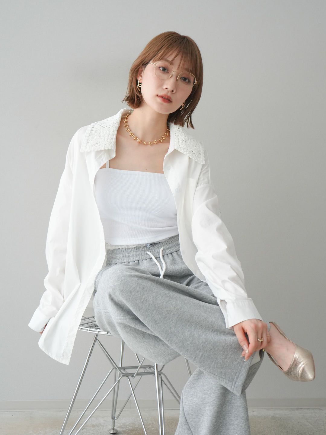 [予約]カップ付テレコリブベアキャミソール/オフ