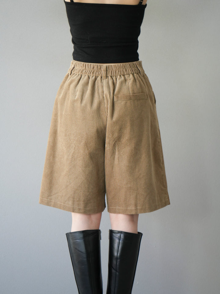 [予約]コーデュロイハーフパンツ/ベージュ