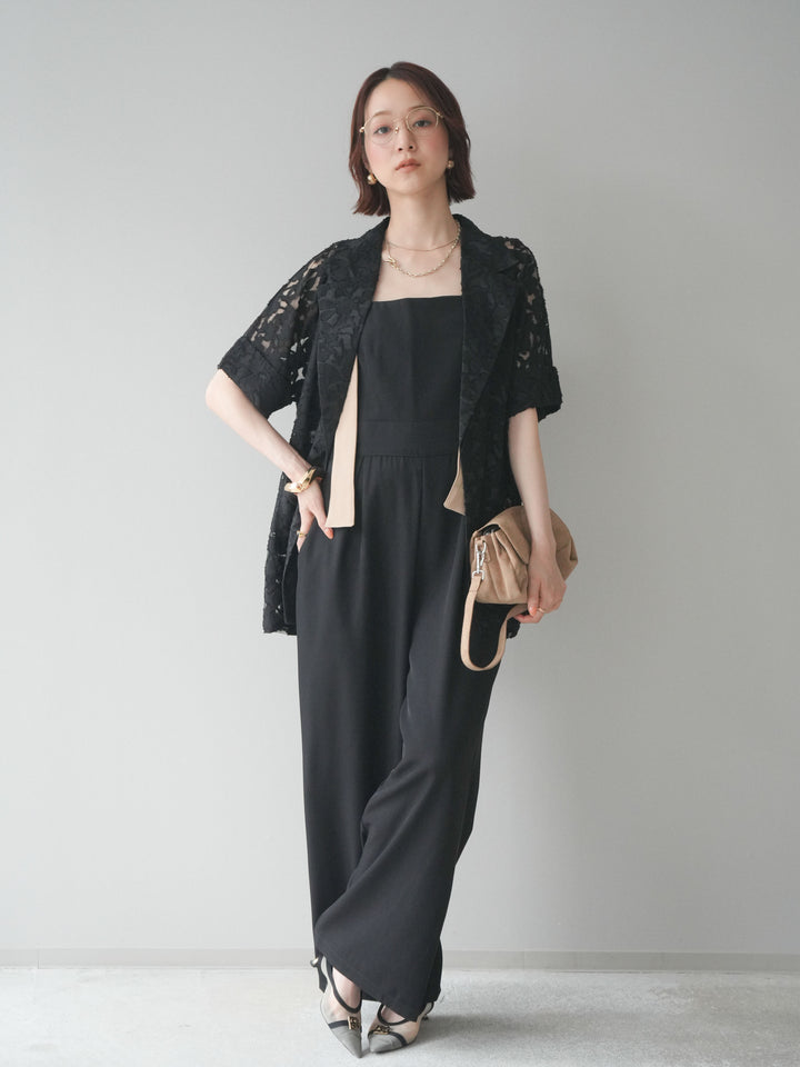 [SET]ショルダーリボンサロペット+選べるアクセセット(2set)