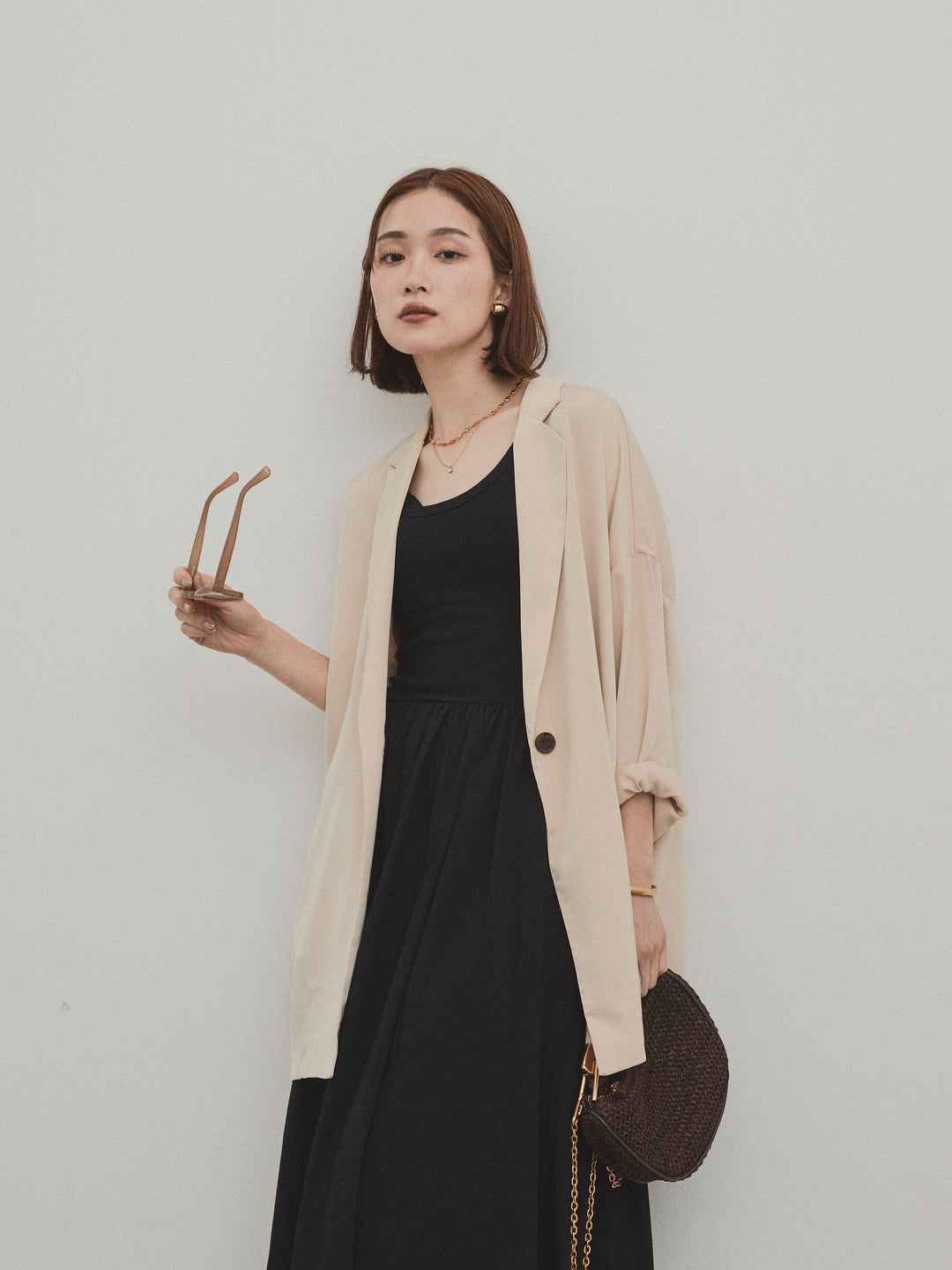 [SET]マットサテンジャケット+マットサテンジャケット(2set)