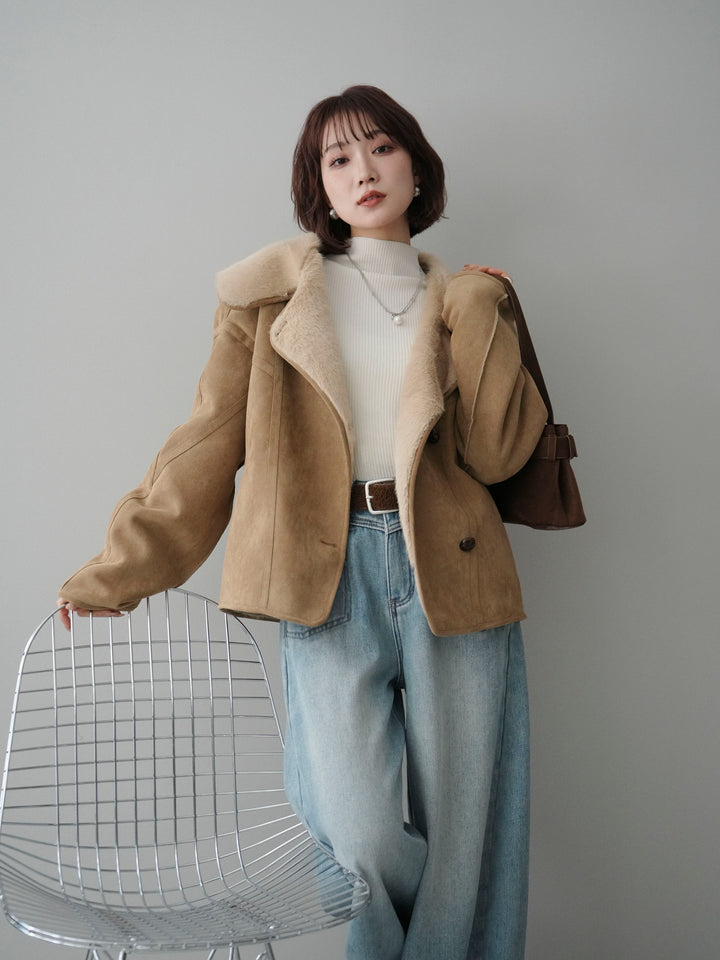 [予約]ムートンショートジャケット/beige
