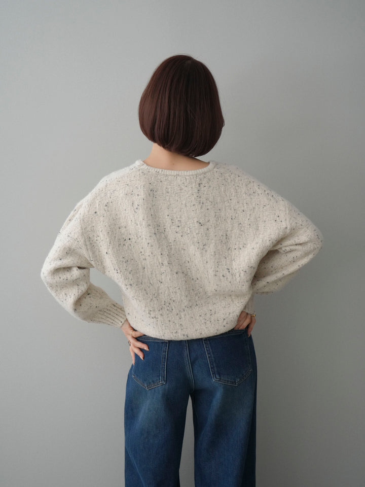 [SET]ツイストネックラメネップヤーンニットプルオーバー+ツイストネックラメネップヤーンニットプルオーバー(2set)