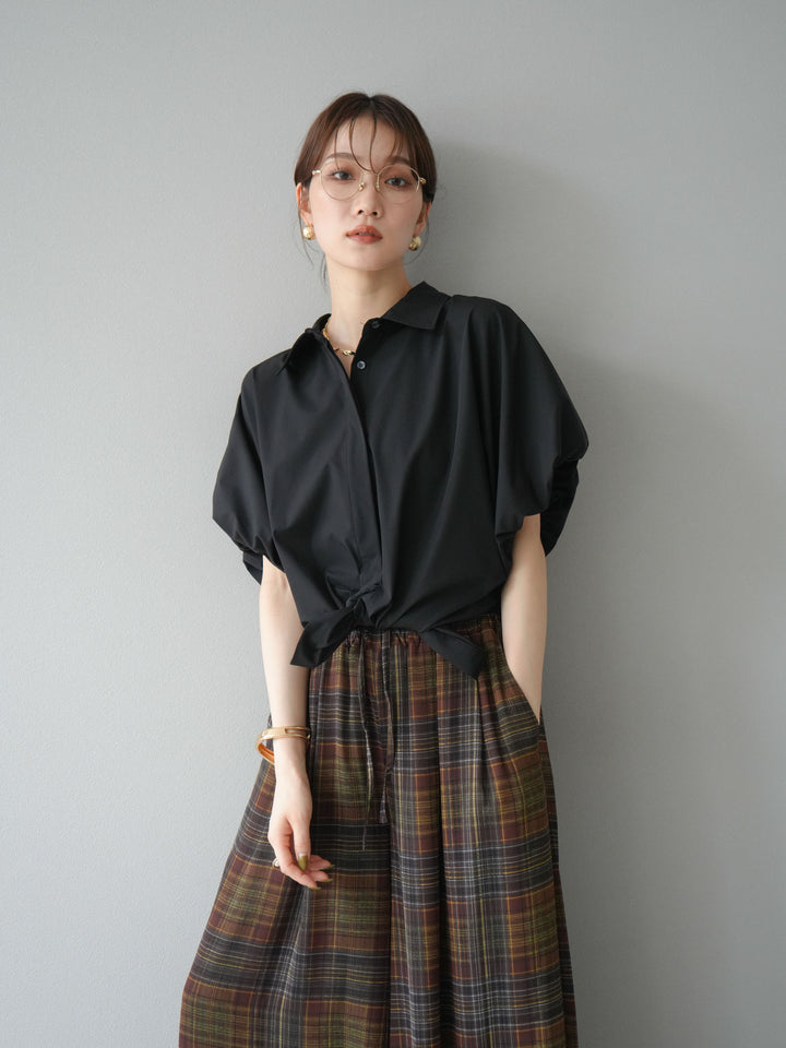 [予約]ICE TOUCHパフスリーブシャツ/ブラック