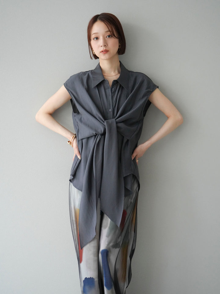 [SET]フロントタイシアーブラウス+選べるアクセセット(2set)