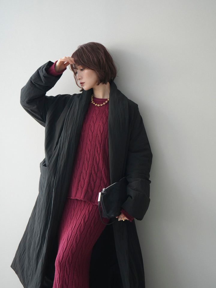 [SET]ストール付ケーブルニットプルオーバー&ロングスカートSET UP+ストール付ケーブルニットプルオーバー&ロングスカートSET UP(2set)