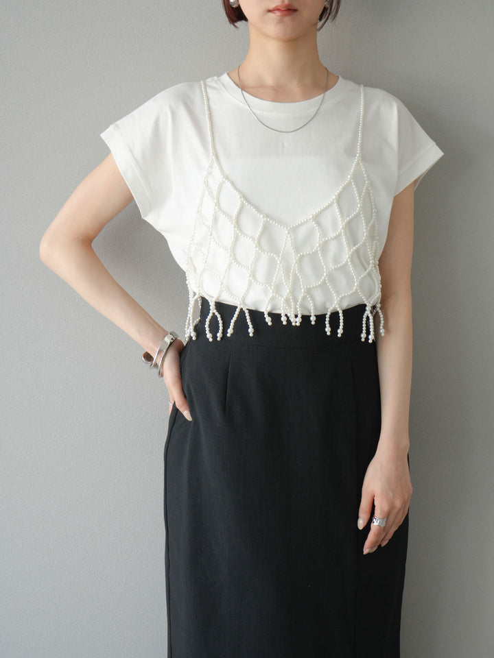 [予約]ビーズビスチェ/オフホワイト
