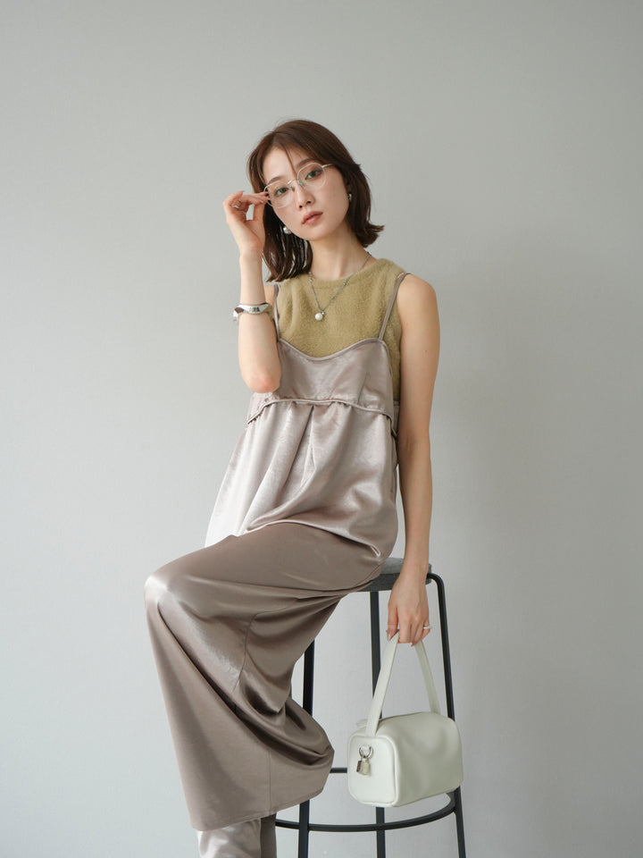 [予約]シャギーニットタンクトップ/ベージュ