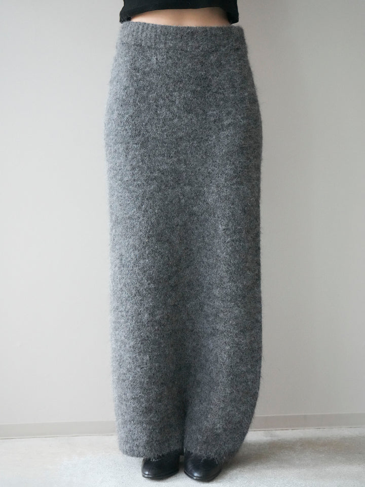 [SET]襟付き配色シャギーニット＆ロングスカートSET UP(2set)