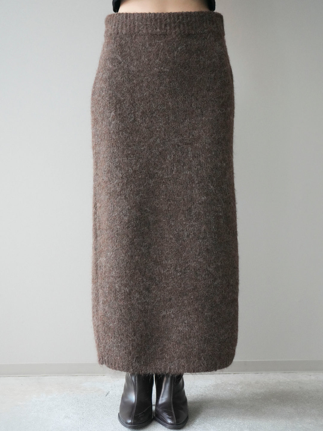 [SET]襟付き配色シャギーニット＆ロングスカートSET UP(2set)