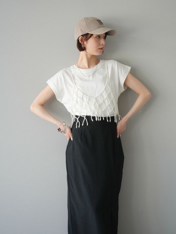 [予約]ビーズビスチェ/オフホワイト