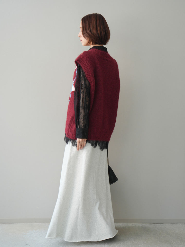 [SET]スウェットフレアロングスカート+スウェットフレアロングスカート(2set)