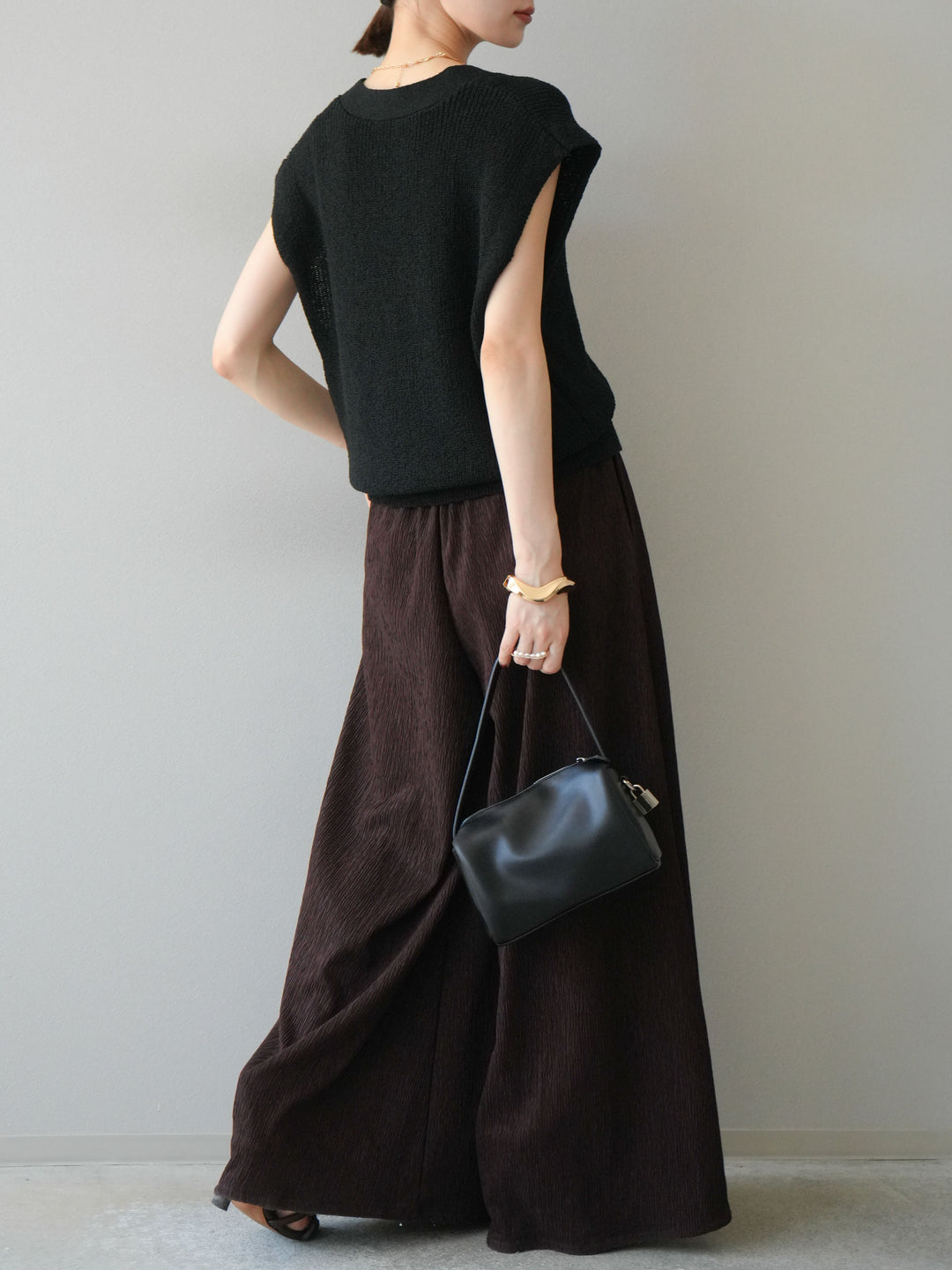 [予約]楊柳バギーパンツ/ブラウン