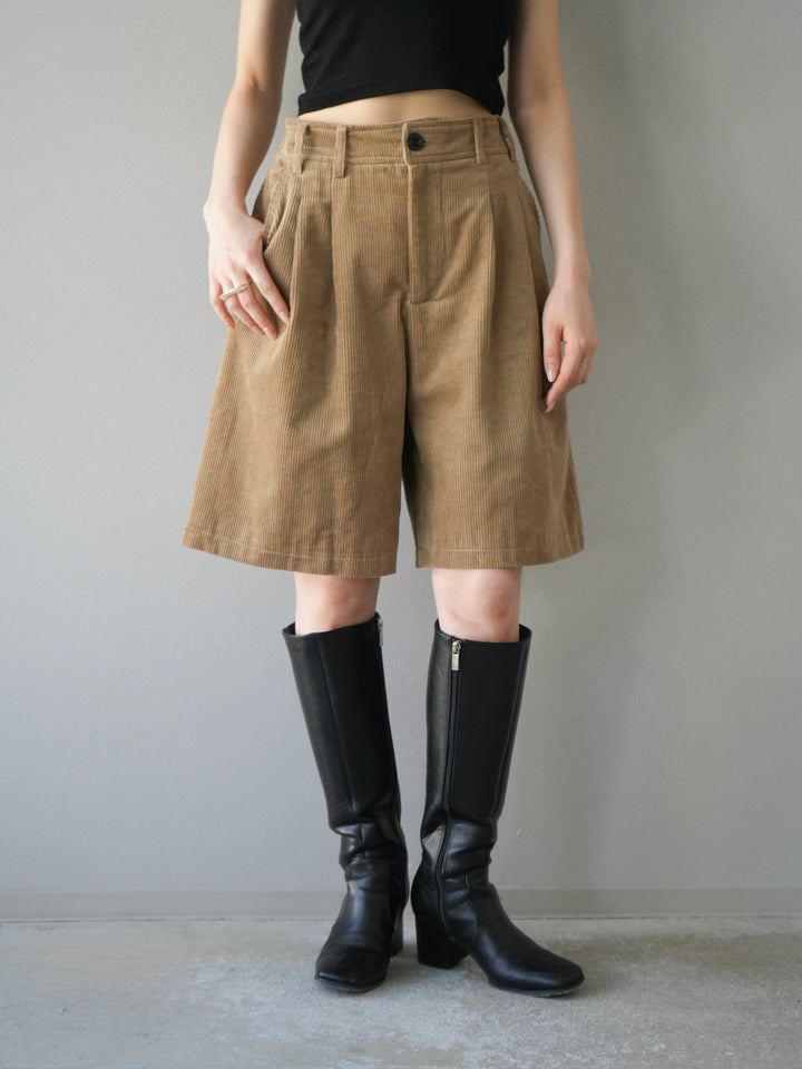 [予約]コーデュロイハーフパンツ/ベージュ