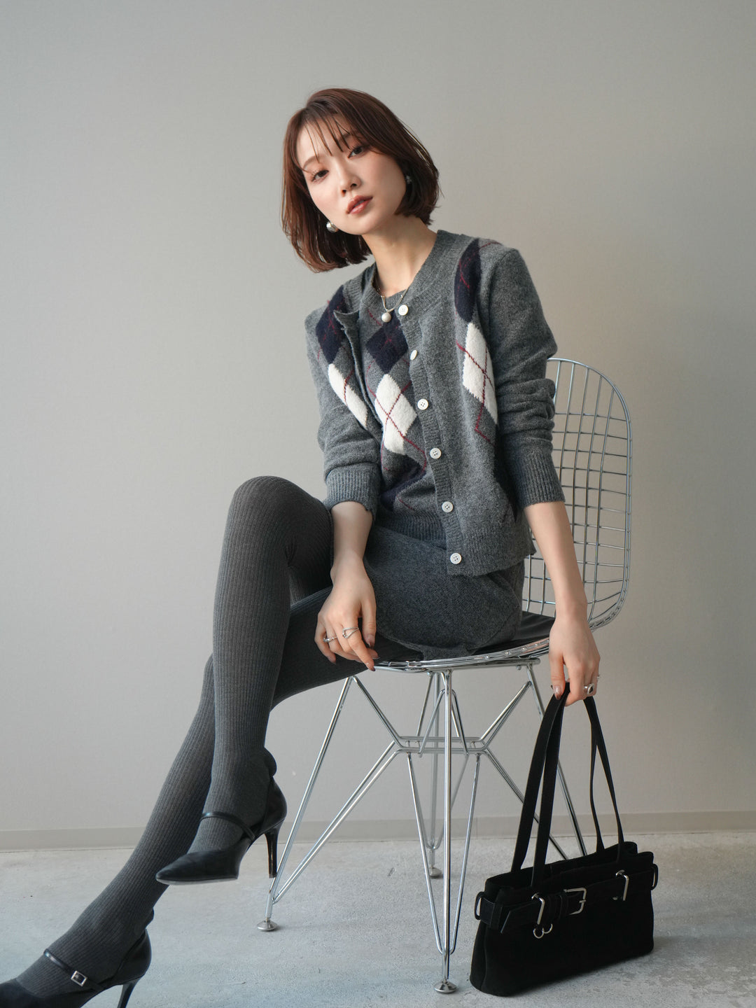 [SET]アーガイル柄3ピースSET UP(2set)