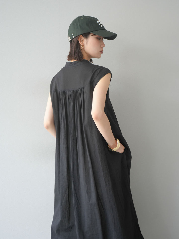 [予約]インド製コットンボイルワンピース/ブラック