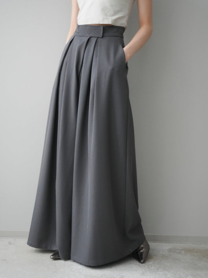 [予約]テープベルトタックバギーパンツ/gray