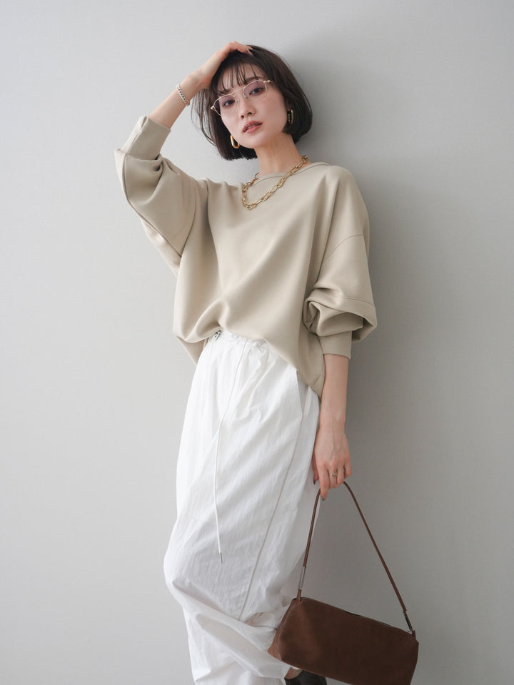[予約]ライトポンチコクーンプルオーバー/beige