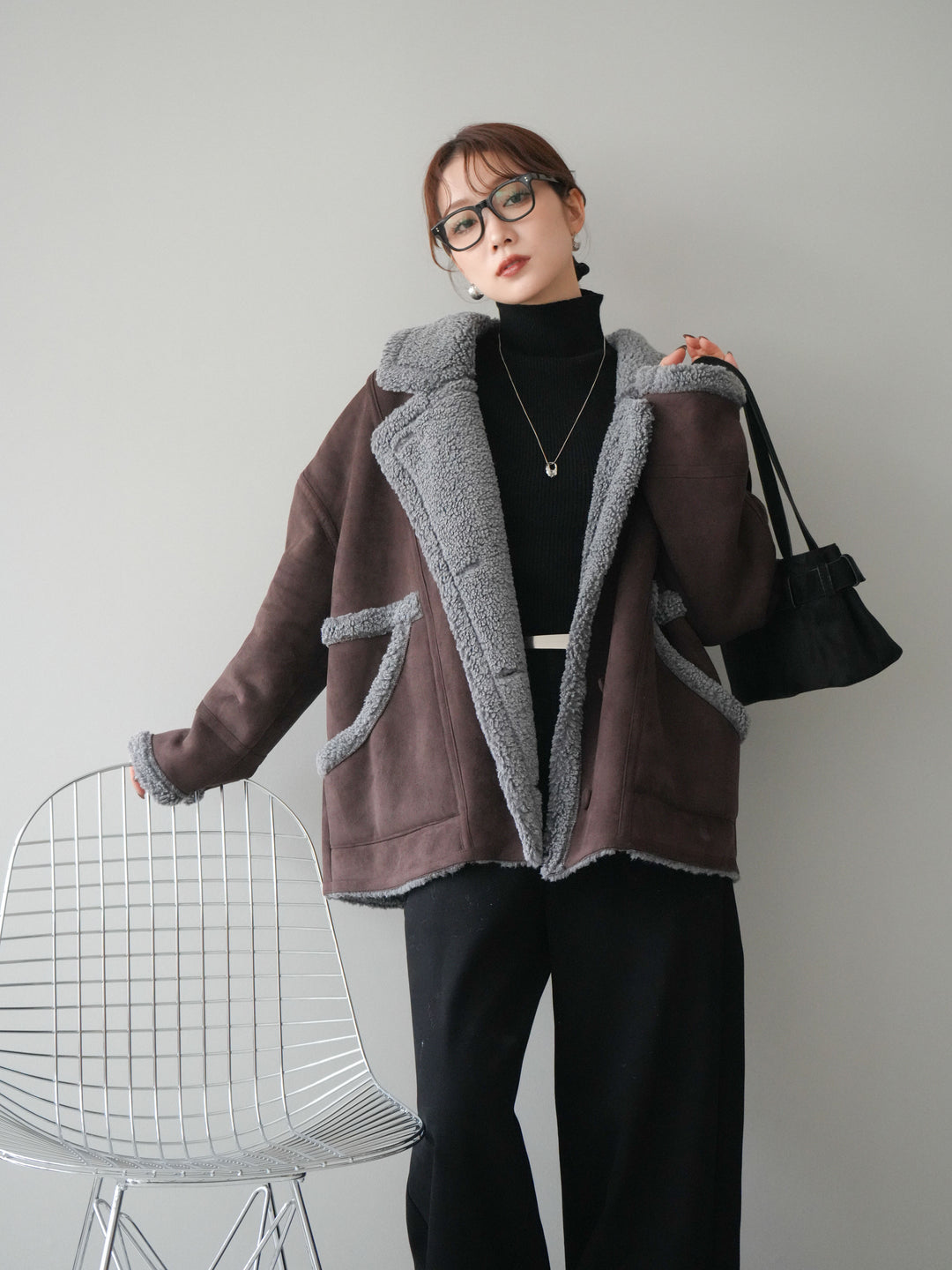 [予約]ムートンボアジャケット/brown