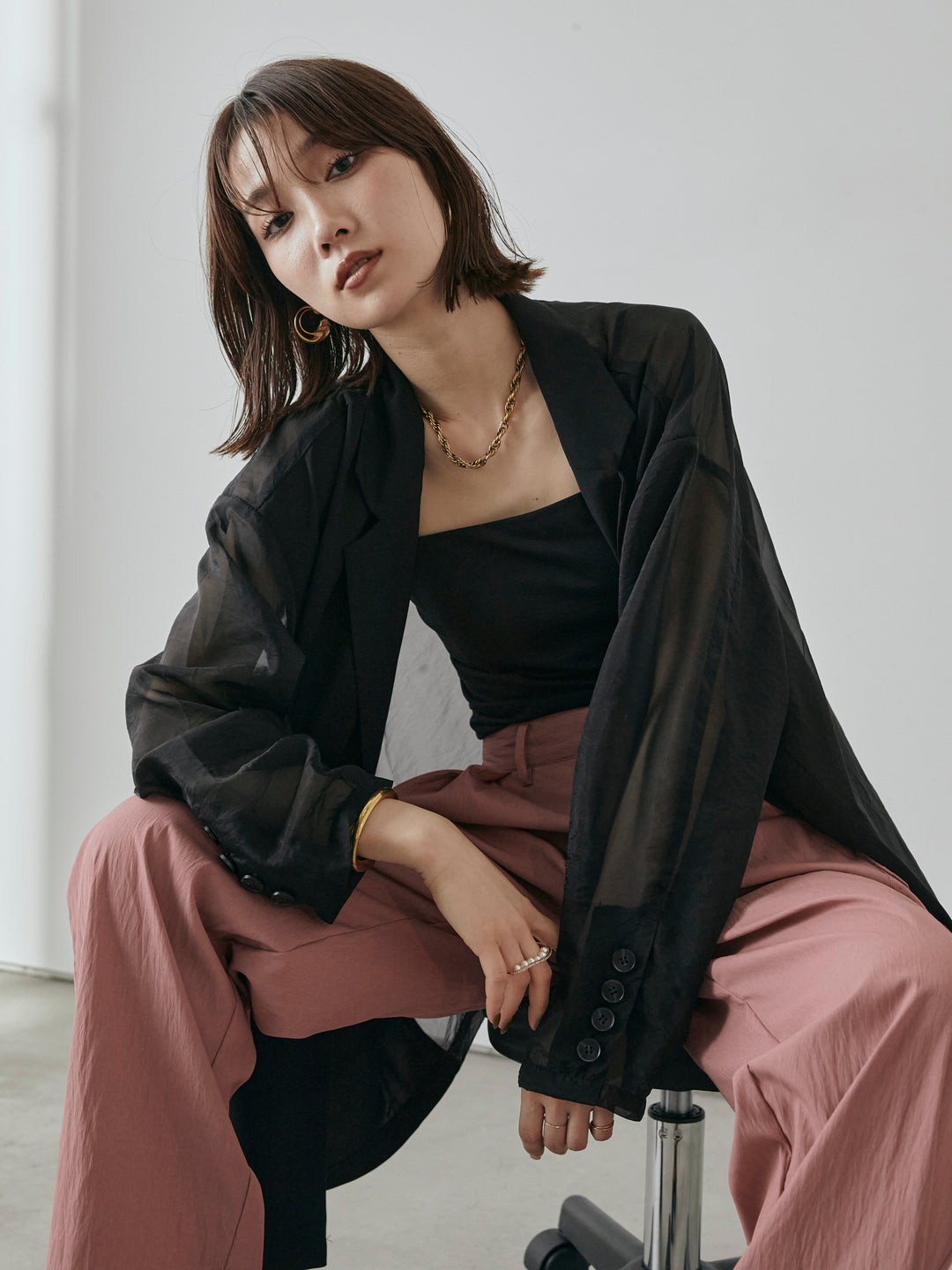 [予約]ミリタリーカーゴパンツ/ピンク