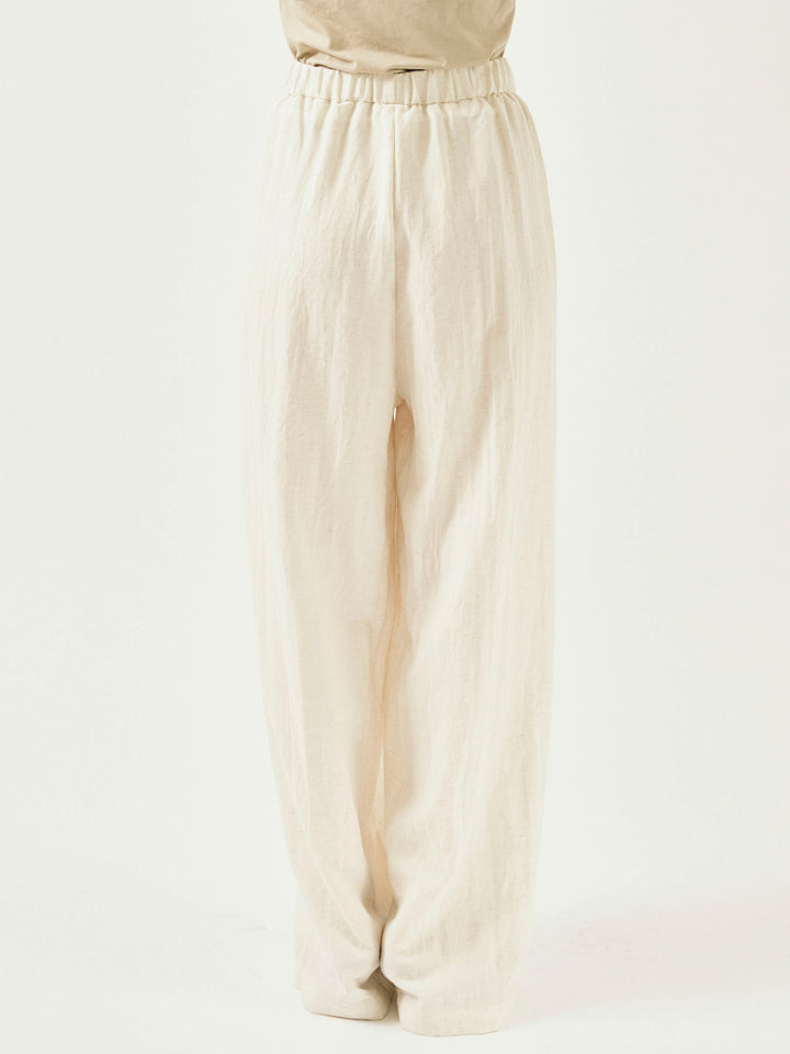 [SET]オーガンジーヘムブラウス＆ワイドパンツSET UP(2set)