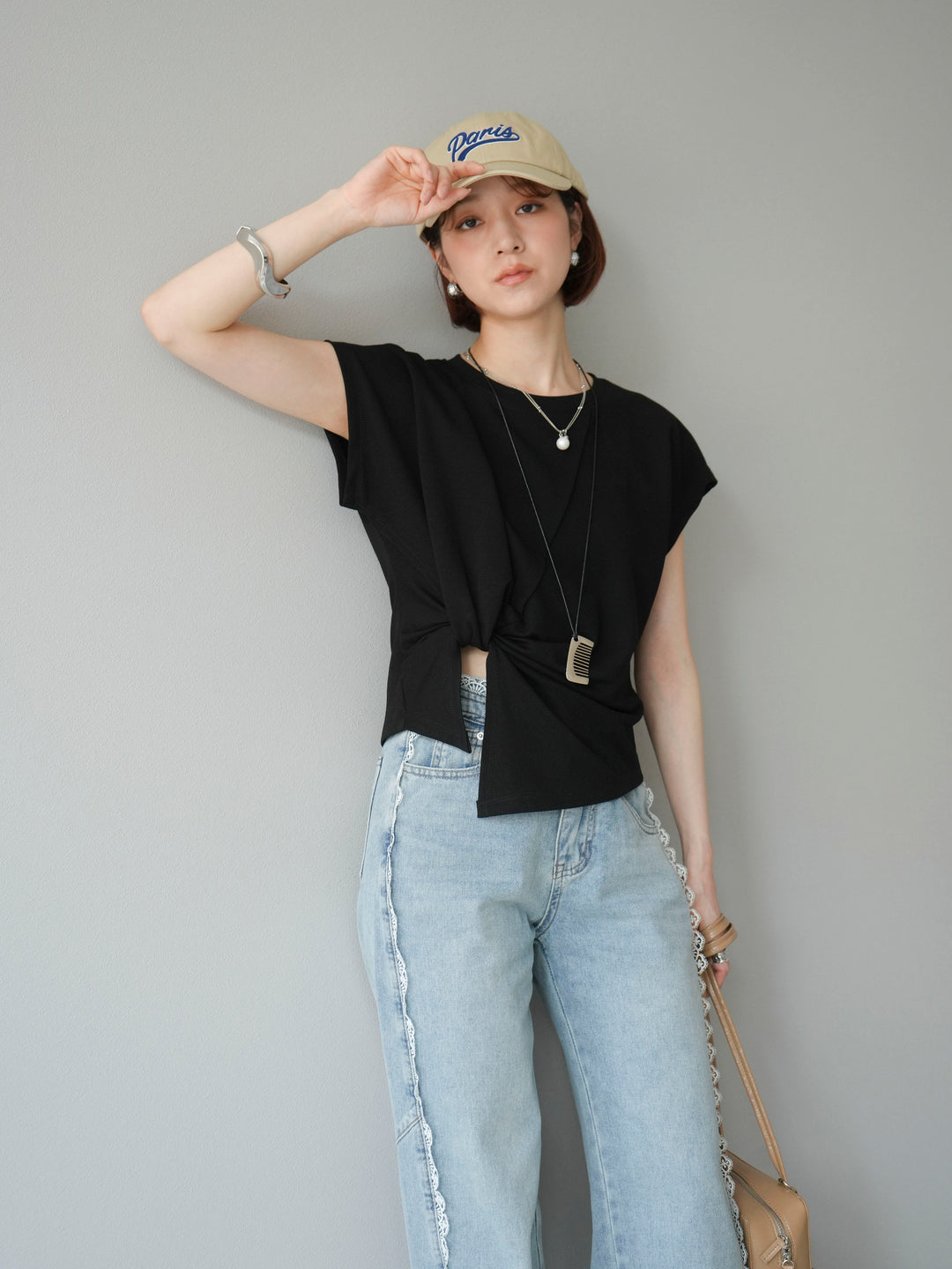 [SET]カシュクールTシャツ＆コームネックレスSET +カシュクールTシャツ＆コームネックレスSET (2set)