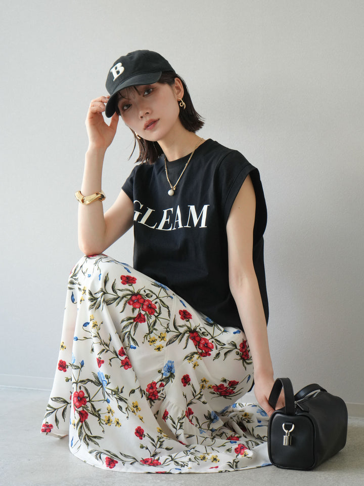 [預訂] 後標logo印花美國棉質T卹/黑色