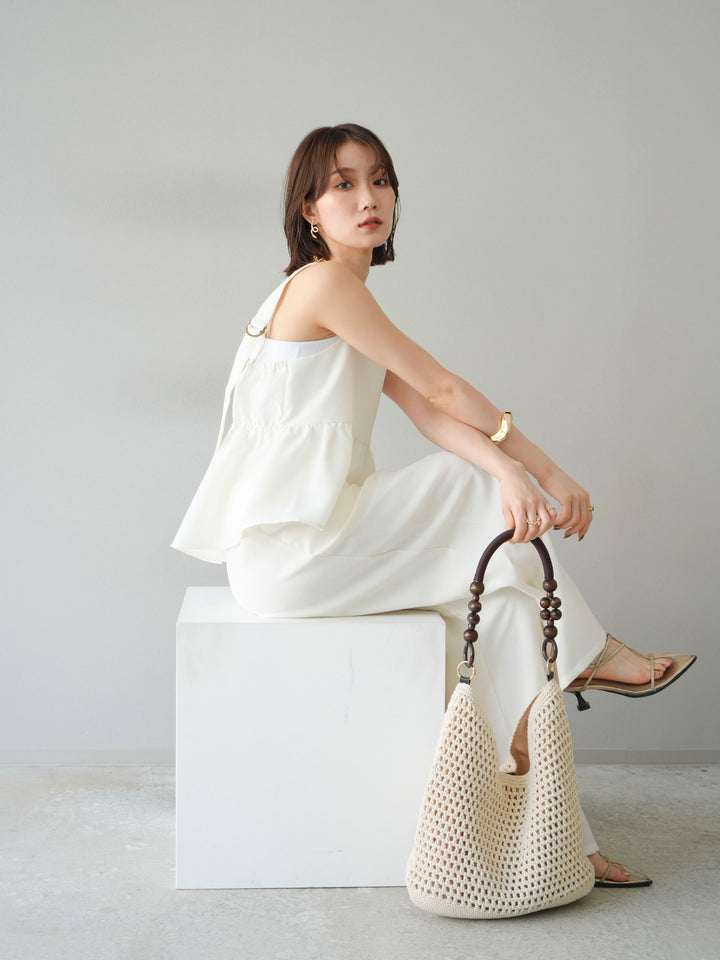 [予約]リネンライクビスチェ/アイボリー