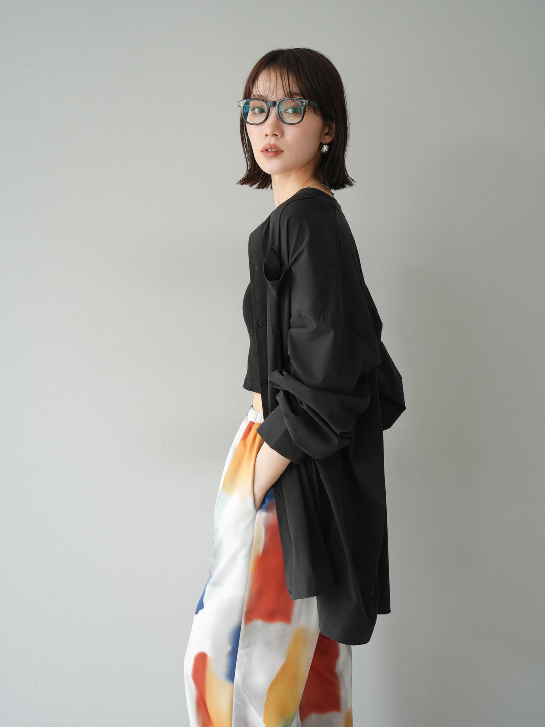 [予約]ICE TOUCH ２WAYオーバーシャツ/ブラック