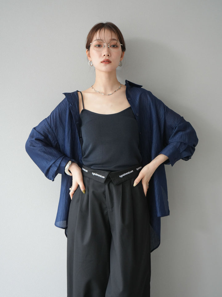 [予約]ワッシャーシャイニーシャツ/ブルー